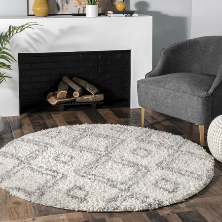 Nuloom Iola Geometric Shag Area Rug 6ft 7in x 9ft OZSG18A-O6709